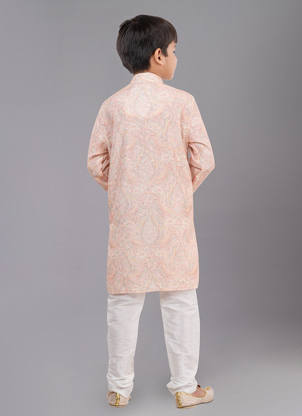 Kurta Pyjama Polyester Pink Digital Print Kids