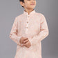 Kurta Pyjama Polyester Pink Digital Print Kids