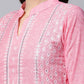 Pant Style Suit Cotton Pink Print Salwar Kameez