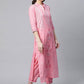 Pant Style Suit Cotton Pink Print Salwar Kameez