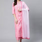 Pant Style Suit Cotton Pink Print Salwar Kameez