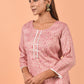 Casual Kurti Cotton Pink Print Kurtis