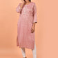 Casual Kurti Cotton Pink Print Kurtis