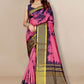 Classic Silk Pink Patch Border Saree