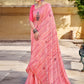 Trendy Saree Georgette Pink Print Saree