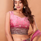 Readymade Lehenga Choli Chinon Pink Foil Print Lehenga Choli