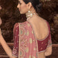 Contemporary Viscose Pink Jacquard Work Saree