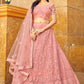 Lehenga Choli Net Pink Diamond Lehenga Choli