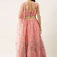 Lehenga Choli Net Pink Embroidered Lehenga Choli