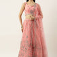 Lehenga Choli Net Pink Embroidered Lehenga Choli