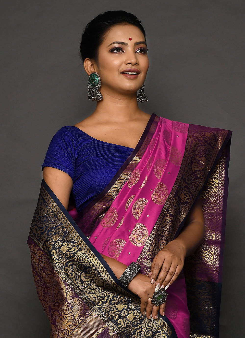 Classic Kanjivaram Silk Pink Hand Work Saree