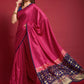 Classic Silk Pink Foil Print Saree