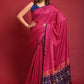 Classic Silk Pink Foil Print Saree