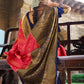 Contemporary Satin Silk Pink Patch Border Saree