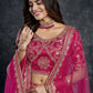 A Line Lehenga Silk Pink Diamond Lehenga Choli