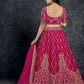 A Line Lehenga Silk Pink Diamond Lehenga Choli