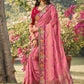 Classic Silk Pink Patch Border Saree