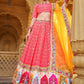 Lehenga Choli Silk Pink Gota Work Lehenga Choli