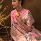 Classic Silk Pink Meenakari Saree