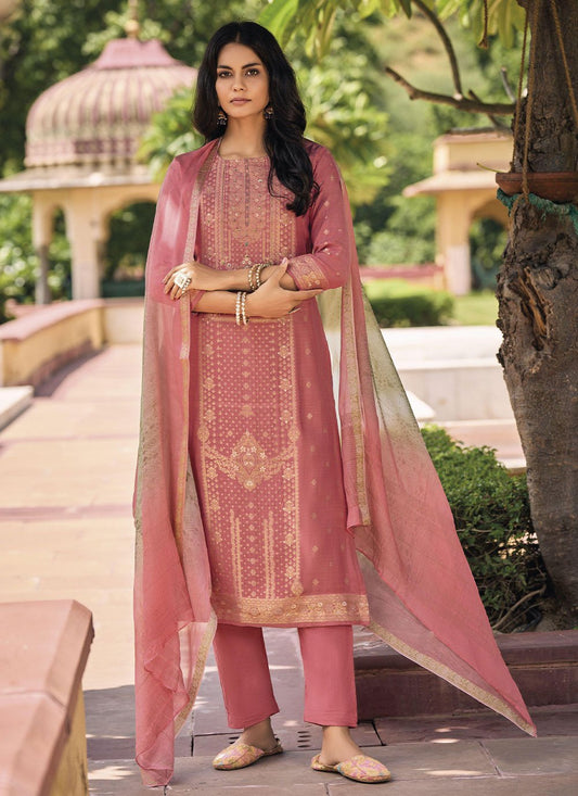 Salwar Suit Silk Pink Digital Print Salwar Kameez