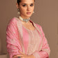 Straight Salwar Suit Silk Pink Embroidered Salwar Kameez