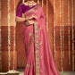 Contemporary Silk Pink Weaving Saree