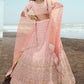 Lehenga Choli Georgette Pink Embroidered Lehenga Choli