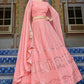 Lehenga Choli Georgette Pink Sequins Lehenga Choli