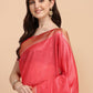 Contemporary Tussar Silk Pink Woven Saree