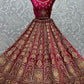 Lehenga Choli Velvet Pink Dori Work Lehenga Choli