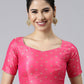 Blouse Banarasi Jacquard Pink Weaving Blouse