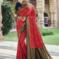 Classic Satin Silk Pink Weaving Saree