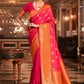 Trendy Saree Handloom Silk Pink Weaving Saree