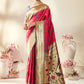 Classic Pure Silk Pink Meenakari Saree