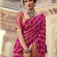 Classic Chiffon Silk Pink Weaving Saree