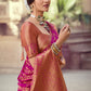 Classic Chiffon Silk Pink Weaving Saree