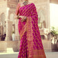 Classic Chiffon Silk Pink Weaving Saree