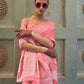 Trendy Saree Lucknowi Pink Chikankari Work Saree