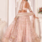 Lehenga Choli Net Pink Embroidered Lehenga Choli