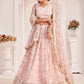 Lehenga Choli Net Pink Embroidered Lehenga Choli