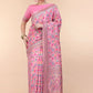 Trendy Saree Silk Blend Pink Woven Saree