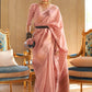 Trendy Saree Handloom Silk Tissue Pink Weaving Saree