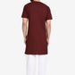 Kurta Pyjama Blended Cotton Maroon Plain Mens