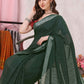 Classic Cotton Green Plain Saree