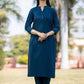 Designer Kurti Cotton Morpeach Plain Kurtis