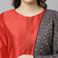 Salwar Suit Poly Silk Orange Plain Salwar Kameez