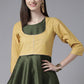 Casual Kurti Poly Silk Green Plain Kurtis