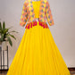 Readymade Lehenga Choli Georgette Yellow Plain Lehenga Choli