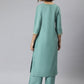 Trendy Suit Poly Silk Turquoise Plain Salwar Kameez