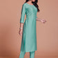 Casual Kurti Viscose Turquoise Plain Kurtis